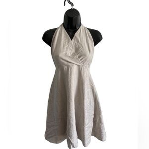 French-Style Halter Dress - Bow in Back - Sz L - EUC